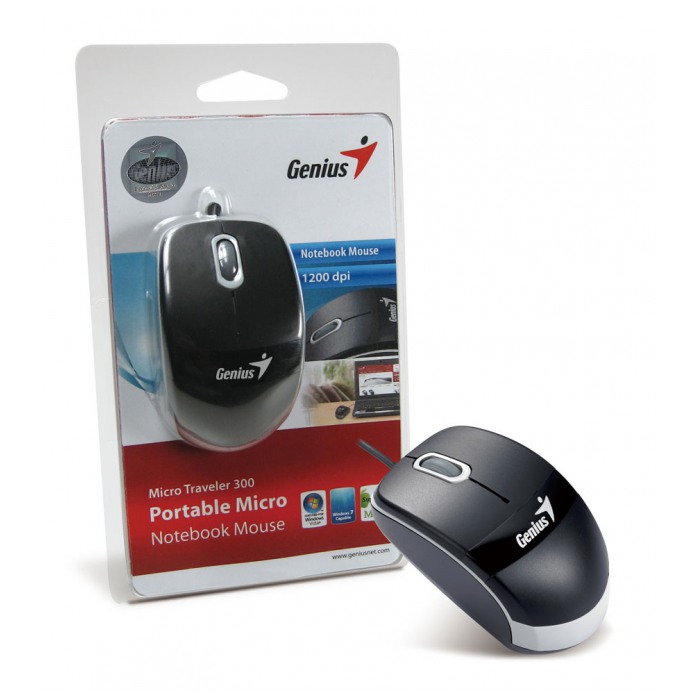 картинка Мышка Genius Micro Traveler 300 Black USB (31010111101) от магазина КомпьютерЦентр