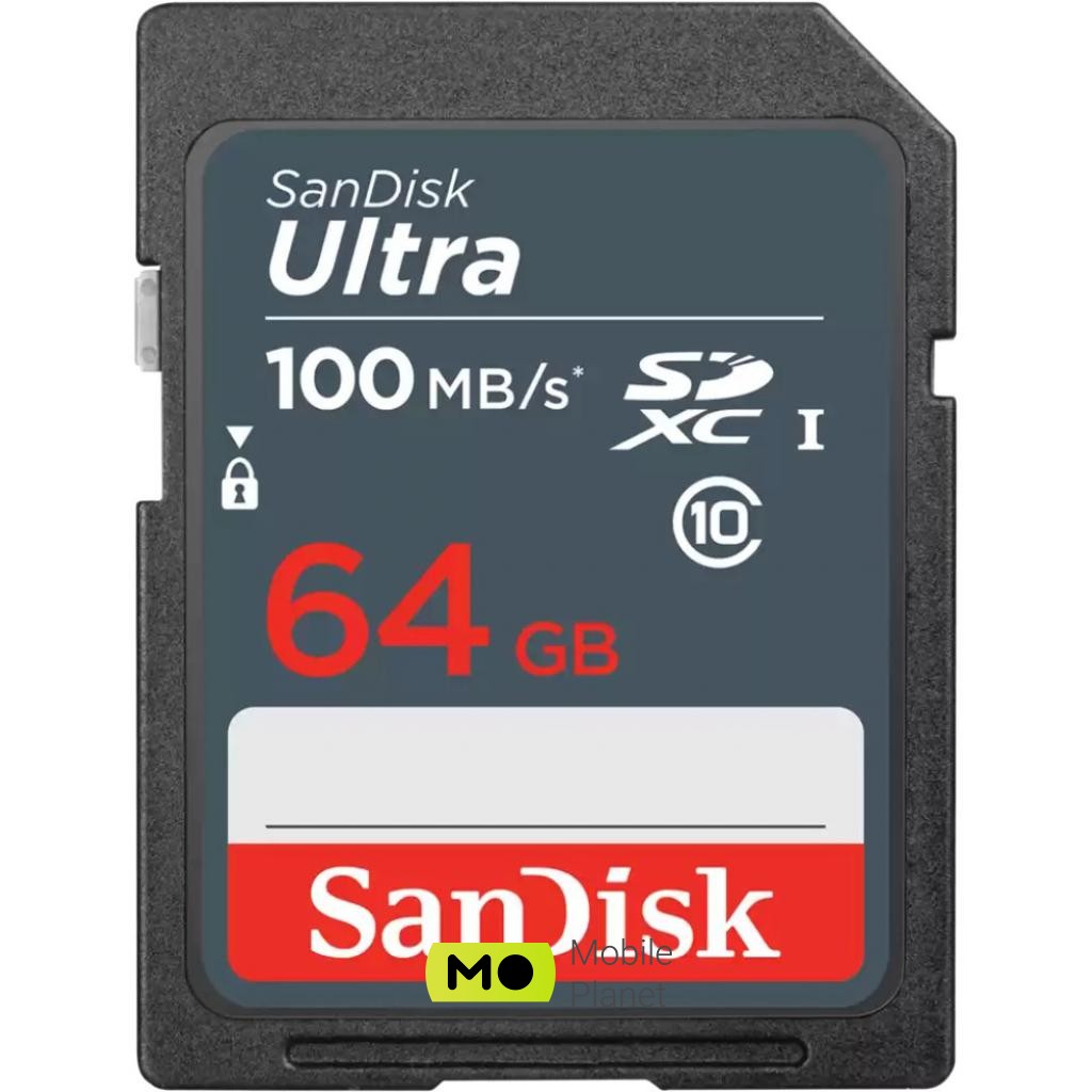 картинка Карта памяти 64Gb SDXC SanDisk Ultra Class 10 (SDSDUNR-064G-GN3IN) от магазина КомпьютерЦентр