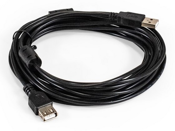 картинка Кабель USB 2.0 A->F 5m ExeGate EX-CCF-USB2-AMAF-5.0F (EX294765RUS) (Am/ Af, позолоченные контакты, ферритовые кольца, 5м) от магазина КомпьютерЦентр