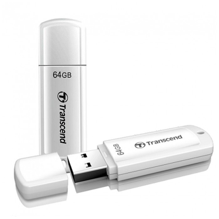 картинка Флешка USB Transcend 64Gb JetFlash 370 White (TS64GJF370) от магазина КомпьютерЦентр