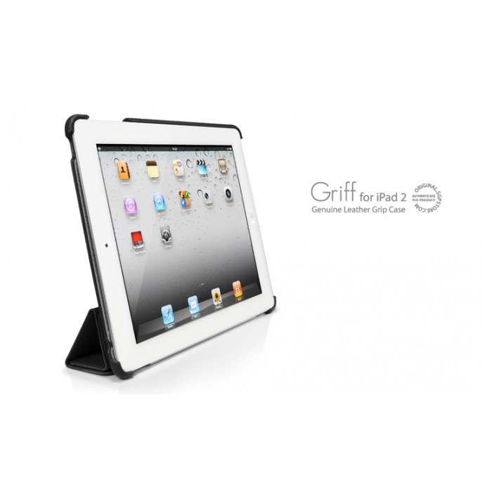 картинка Чехол SGP Leather Case Griff Series Black for iPad 2 (SGP07693) от магазина КомпьютерЦентр