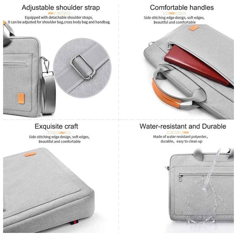 картинка Сумка для ноутбука WIWU Pioneer Pro Handbag for MacBook 15.6'' Gray от магазина КомпьютерЦентр