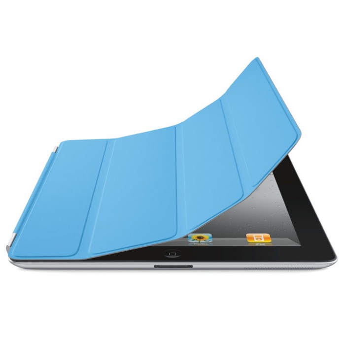 картинка Чехол Apple iPad Smart Cover Polyurethane Blue for iPad 2 (MC942LL/A) от магазина КомпьютерЦентр