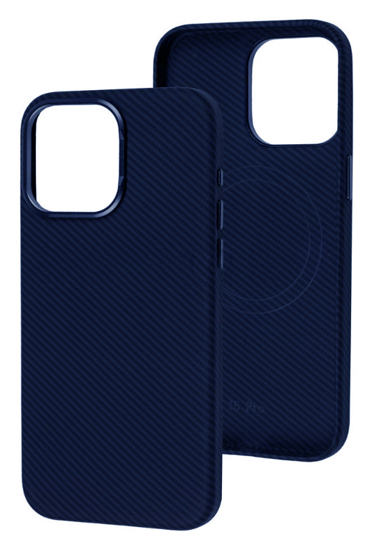 картинка Чехол Joyporodo Carbon with MagSafe на iPhone 15 Pro Max Blue от магазина КомпьютерЦентр