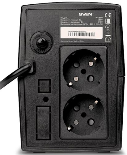 картинка ИБП Sven Pro 800, 480wt, 800VA (SV-013851) от магазина КомпьютерЦентр