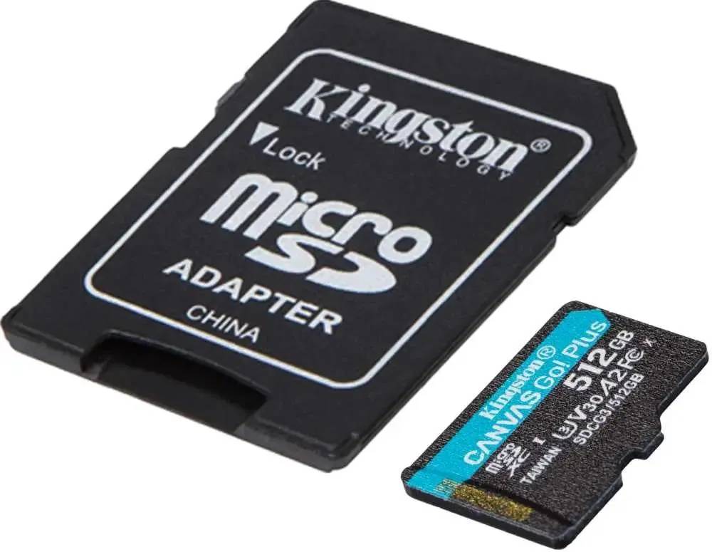 картинка Карта памяти 512Gb microSDXC Kingston, Canvas Go! Plus + adapter (SDCG3/ 512GB) от магазина КомпьютерЦентр