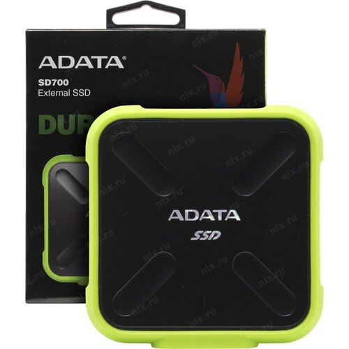 картинка SSD внешний 512 Гб A-DATA SD700 External USB 3.1 Yellow (ASD700-512GU31-CYL) от магазина КомпьютерЦентр
