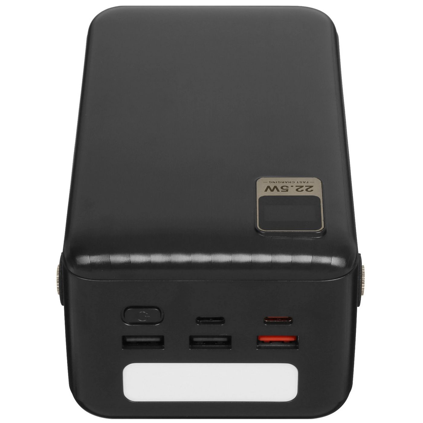 картинка Внешний аккумулятор FinePower Giant 60, 60 000 mAh 22,5W, 3xUSB-A(out), 2xUSB-C(in/ out), Li-pol, пластик, фонарик, LCD, ручка, черный от магазина КомпьютерЦентр