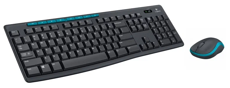 картинка Комплект Logitech MK275 Wireless Combo, Black/ Blue (920-008535) (клавиатура+мышка) от магазина КомпьютерЦентр