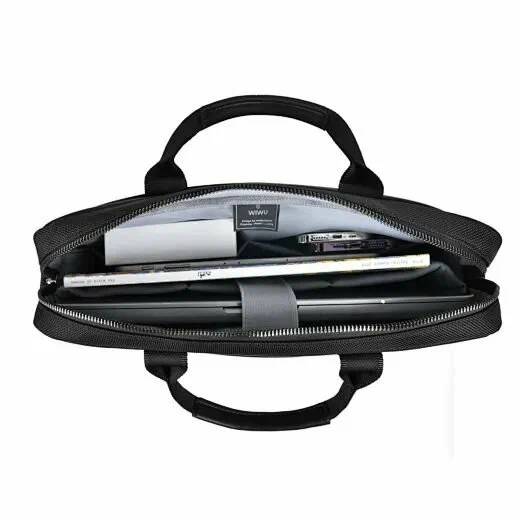 картинка Сумка для ноутбука WIWU Hali Laptop Bag for MacBook 15.6'' Black (QB/ T1333-2018) от магазина КомпьютерЦентр