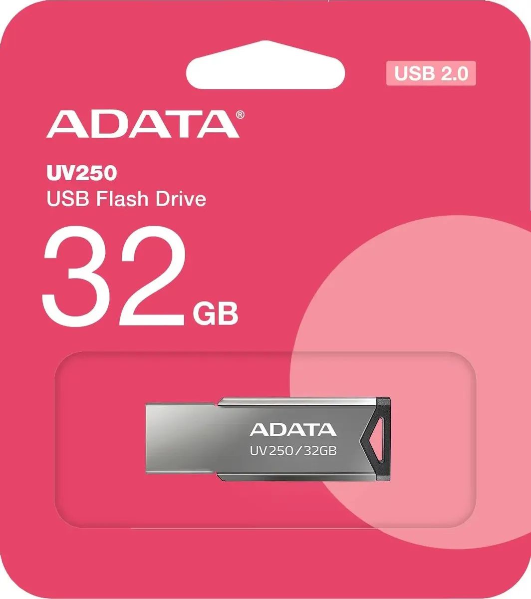 картинка USB накопитель 32Gb A-Data UV250 Silver (AUV250-32G-RBK) от магазина КомпьютерЦентр
