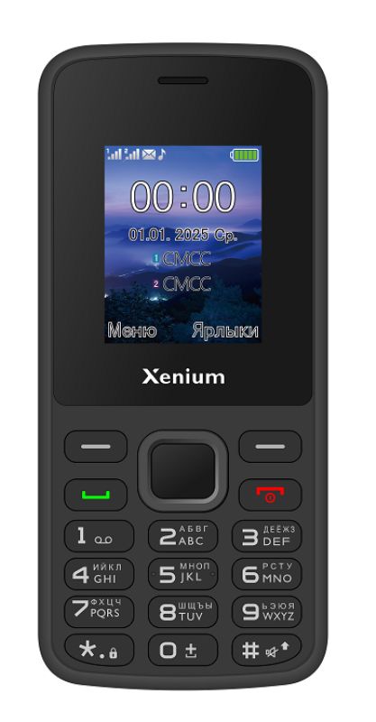 картинка Телефон мобильный Xenium X175 1.77'', TN 160x128, Bluetooth, FM-радио, 2-Sim, 1700 мА*ч, фонарик Black (CTX175BK/ 00) от магазина КомпьютерЦентр