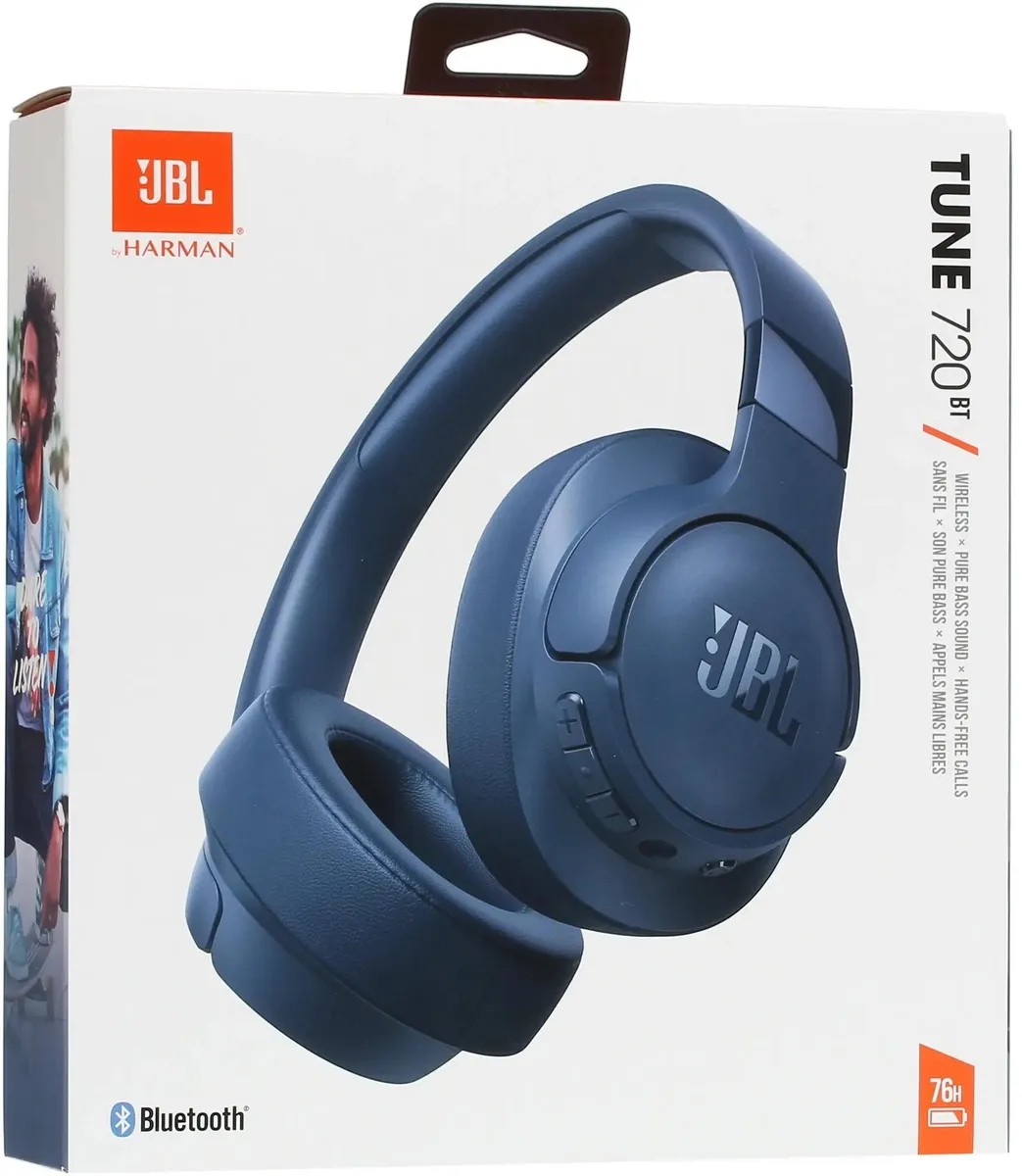 картинка Bluetooth гарнитура JBL Tune 720 BT Blue (JBLT720BTBLU) от магазина КомпьютерЦентр
