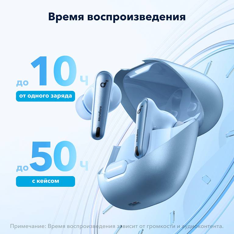картинка Bluetooth гарнитура Anker Soundcore Liberty 4 NC A3947 light blue от магазина КомпьютерЦентр