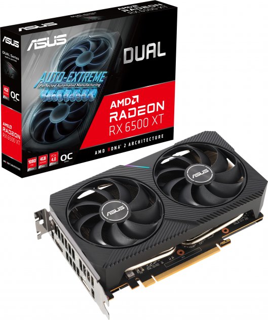 картинка В/ к 4Gb GDDR6 AMD Radeon RX6500XT Asus (DUAL-RX6500XT-O4G) от магазина КомпьютерЦентр