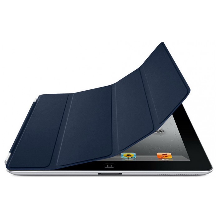 картинка Чехол Apple Leather Smart Cover Navy for iPad 2/ new iPad (MC303) от магазина КомпьютерЦентр