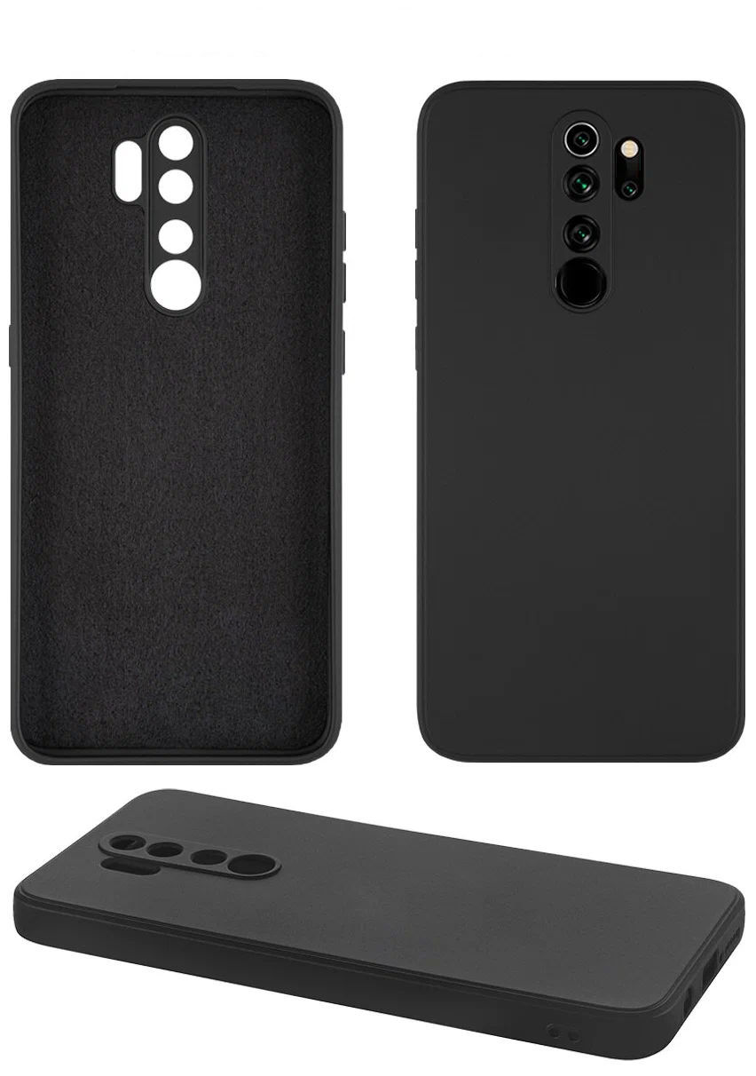картинка Чехол Silicone Case Full для Xiaomi Redmi Note 8 Pro Black от магазина КомпьютерЦентр