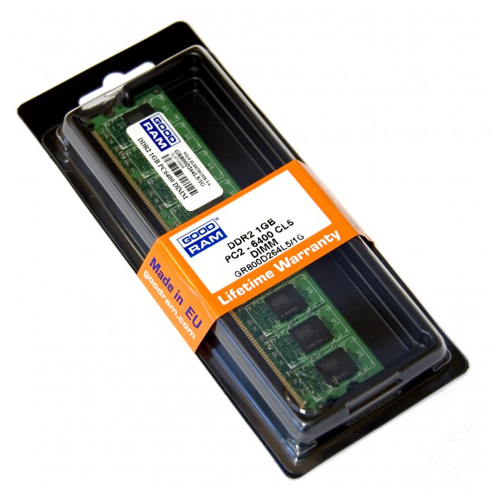 картинка Оперативная память Goodram DIMM DDR2 1Gb 800MHz PC2-6400 от магазина КомпьютерЦентр
