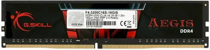 картинка DIMM DDR4 16Gb 3200MHz PC4-25600 G.Skill AEGIS (F4-3200C16S-16GIS) от магазина КомпьютерЦентр