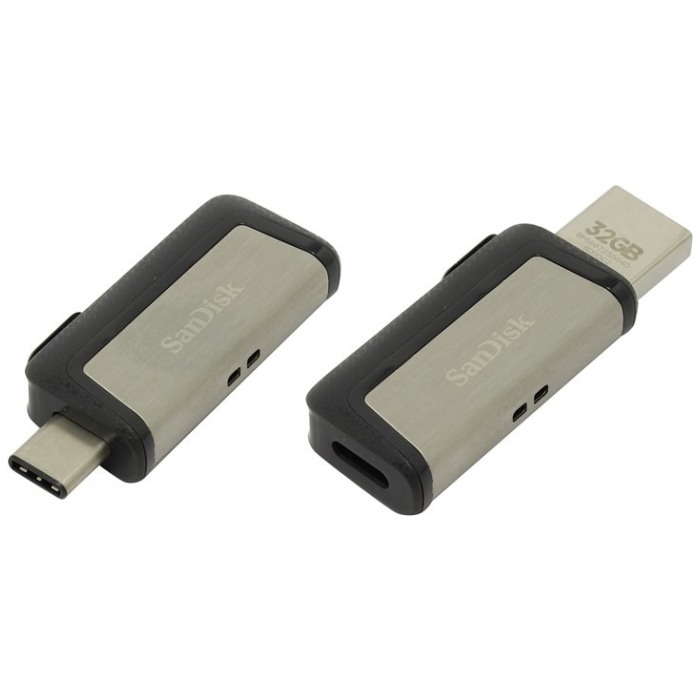 картинка Флешка USB SanDisk 32Gb Ultra Dual Gray USB 3.0 (SDDDC2-032G-G46) от магазина КомпьютерЦентр