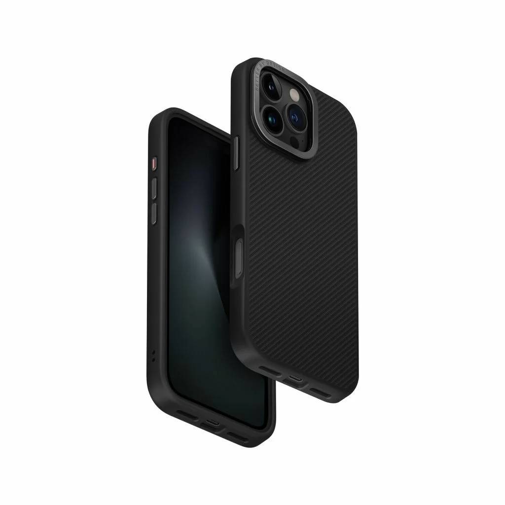 картинка Чехол Uniq HYBRID KEVA MAX WITH CAMERA STAND (MagSafe) для iPhone 16 Pro MAX 6.9'' CARBON (IP6.9P(2024)-KEVMMBLK) от магазина КомпьютерЦентр