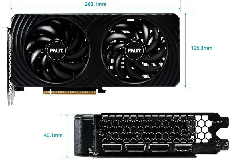 картинка Видеокарта 8Gb GDDR7 GeForce PA-RTX5060 DUAL Palit (NE75060019P1-GB2063D) от магазина КомпьютерЦентр