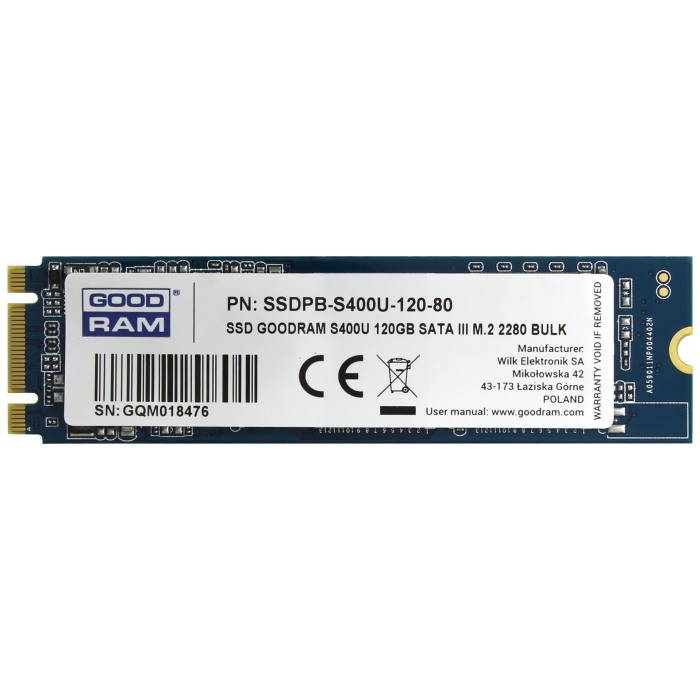 картинка SSD накопитель Goodram 120 Гб M.2 S400 SATA TLC (SSDPR-S400U-120-80) от магазина КомпьютерЦентр