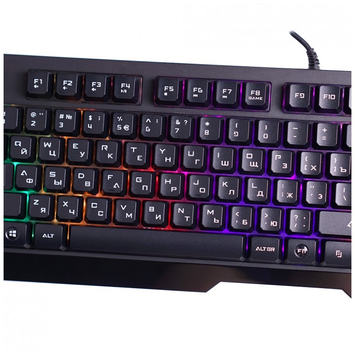 картинка Клавиатура A4tech Bloody Q135 Neon Multimedia Gamer LED, Black USB (Q135) от магазина КомпьютерЦентр