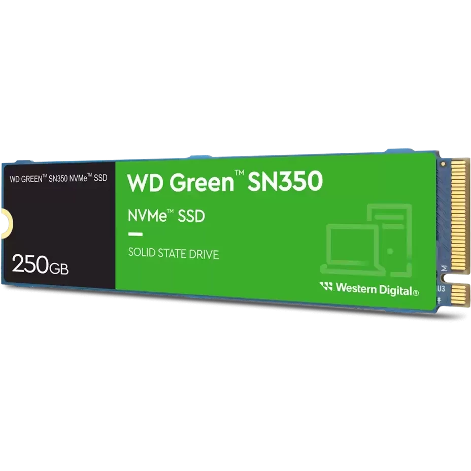 картинка SSD накопитель 250Gb WesternDigital Green SN350 M.2 2280 PCI-E x4 (WDS250G2G0C) от магазина КомпьютерЦентр