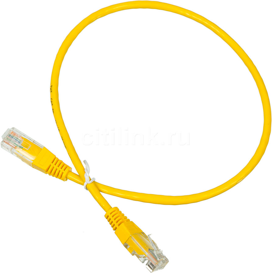 картинка Патч-корд UTP Lanmaster RJ-45 Cat.5e, 0.5м Yellow (TWT-45-45-0.5-YL) от магазина КомпьютерЦентр