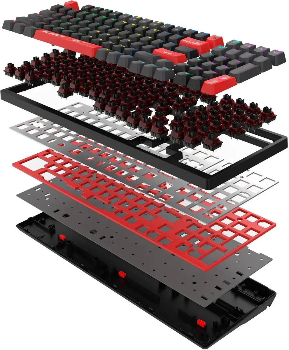 картинка Клавиатура A4Tech Bloody S98 механическая красный USB for gamer LED (S98 RED) от магазина КомпьютерЦентр