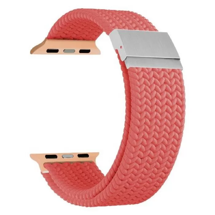 картинка Плетеный нейлоновый ремешок для Apple Watch 42/ 44/ 45/ 49 mm Series 1-9, SE LYAMBDA PLEIONE DSN-18-44-CR Coral от магазина КомпьютерЦентр