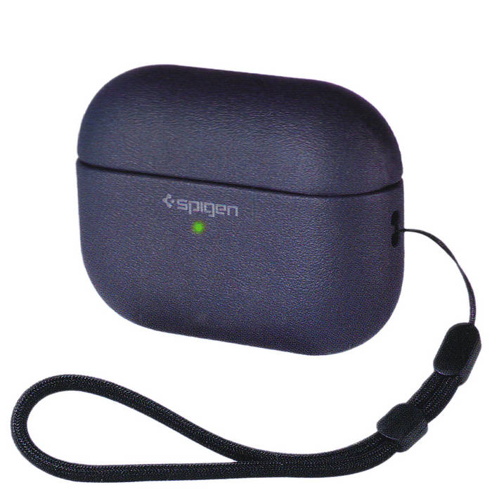 картинка Чехол для AirPods PRO 2 Spigen SGP Leather ARMOR dark blue от магазина КомпьютерЦентр
