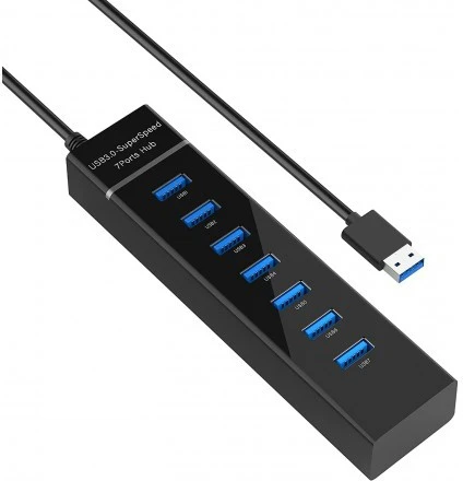 картинка HUB USB KS-is KS-569 1xUSB3.0 6xUSB2.0 F в USB3.0 AM с БП от магазина КомпьютерЦентр