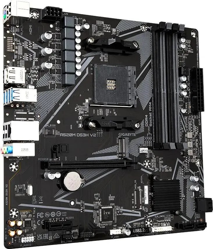 картинка Материнская плата Gigabyte A520M DS3H V2 Soc-AM4 AMD A520 4xDDR4 mATX от магазина КомпьютерЦентр