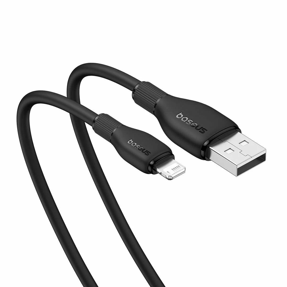картинка Кабель Baseus Pudding Series Fast Charging Cable USB to iP 2.4A 1.2m Cluster Black от магазина КомпьютерЦентр
