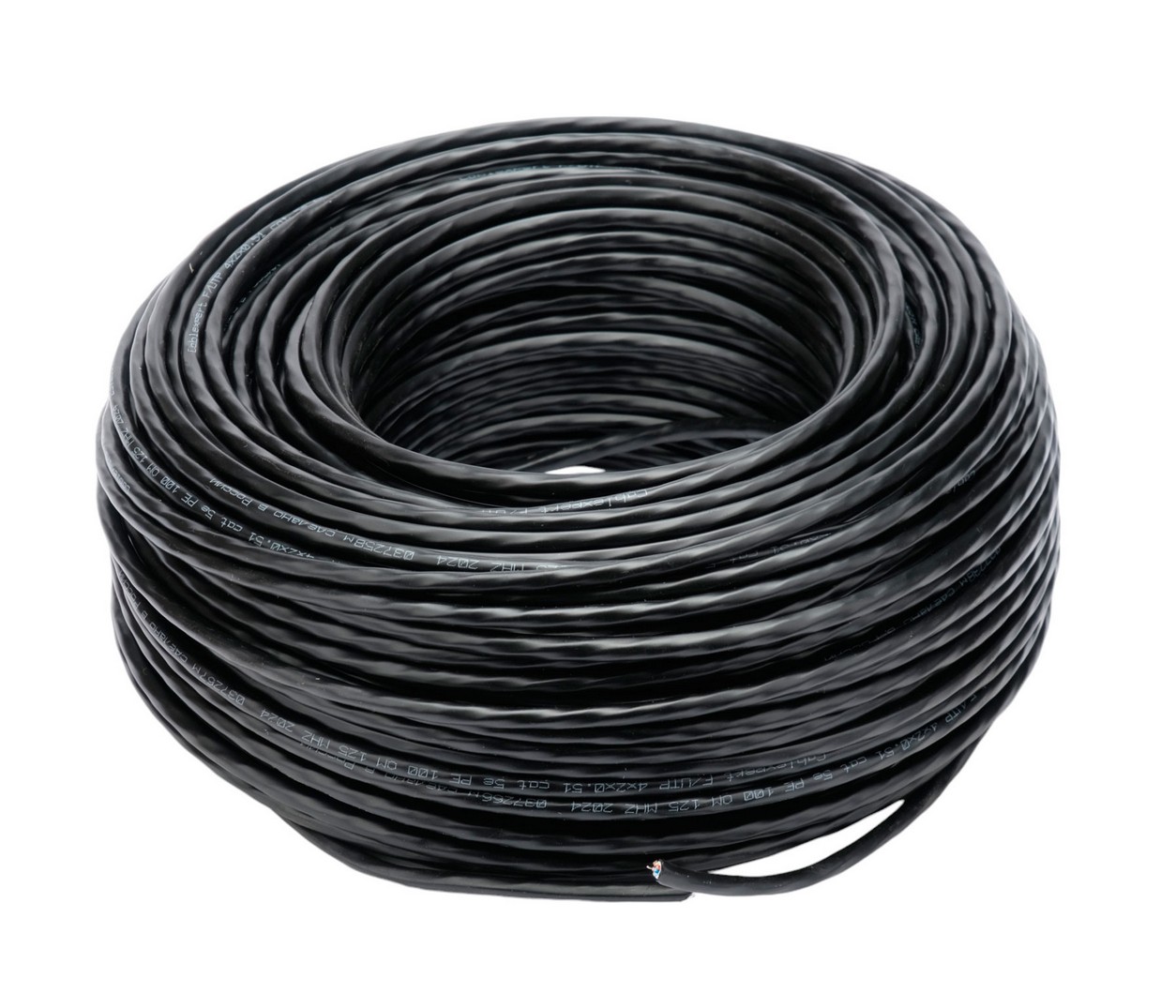 картинка Кабель Cablexpert (Р) FTP (FPC-5051E-4-CU-OUT) outdoor 4x2x0.51, медный, кат.5e, однож., 305м, катушка, черный от магазина КомпьютерЦентр