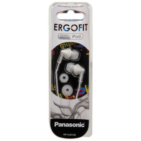 картинка Наушники Panasonic RP-HJE125E Egofit White (RP-HJE125E-W) от магазина КомпьютерЦентр