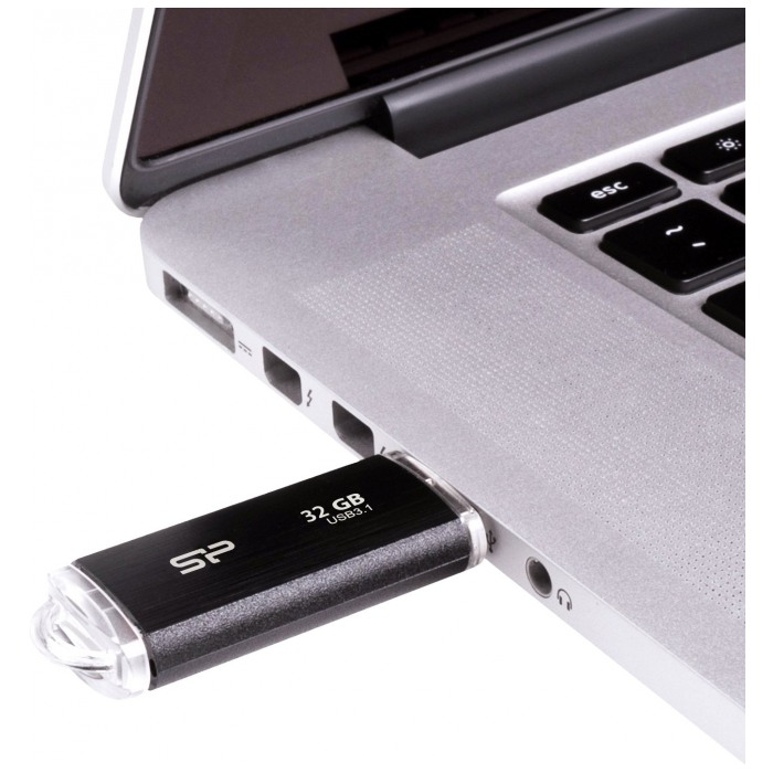 картинка Флешка USB SiliconPower 32Gb Blaze Black B02 Black USB3.1 (SP032GBUF3B02V1K) от магазина КомпьютерЦентр