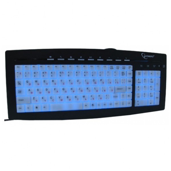 картинка Клавиатура Gembird KB-9835LU-R Black USB от магазина КомпьютерЦентр