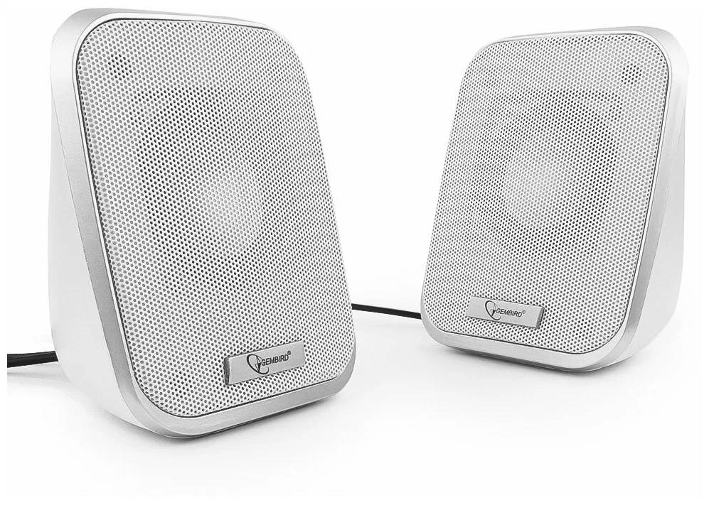 картинка Акустика Gembird 2.0 SPK-100-W, белый, 6 Вт от магазина КомпьютерЦентр