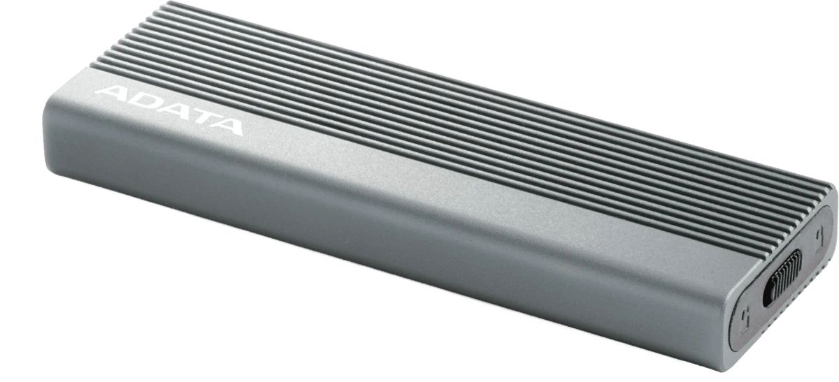 картинка Карман для HDD/ SSD AData External SSD Enclosure EC680 USB 3.2 Gen2, M.2, NVMe/ SATA, RGB, Titanium Grey, RTL (EC680-CCGY) от магазина КомпьютерЦентр