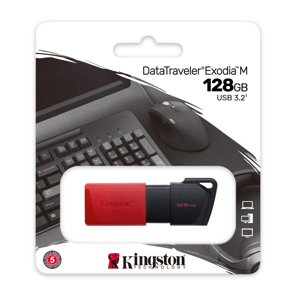 картинка USB3.0 накопитель 128Gb Kingston DataTraveler Exodia M черный (DTXM/ 128GB) от магазина КомпьютерЦентр