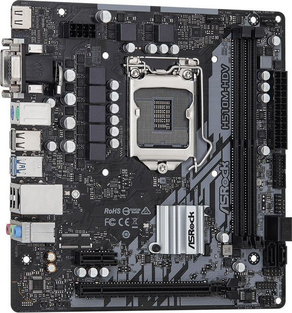картинка Материнская плата Asrock H510M-HDV R2.0 S1200; Intel H510; mATX от магазина КомпьютерЦентр