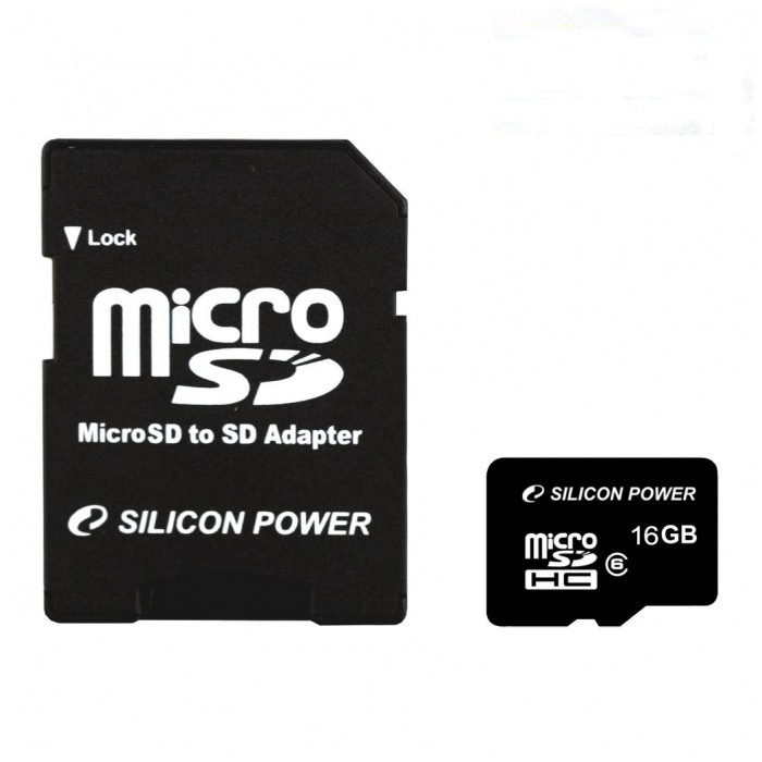 картинка Карта памяти SiliconPower 16Gb microSDHC Class 6 SD Adapter (SP016GBSTH006V10) от магазина КомпьютерЦентр
