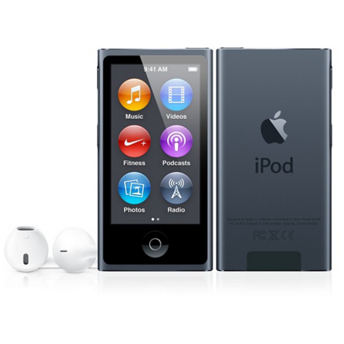 картинка Плеер MP3/MP4 Apple iPod nano 16Gb Slate A1466 (7Gen) (MD481) от магазина КомпьютерЦентр