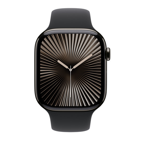 картинка Силиконовый ремешок для Apple Watch 42/ 44/ 45/ 49 mm Apple Sport Band Black M/ L (MXM43FE/ A) оригинал от магазина КомпьютерЦентр