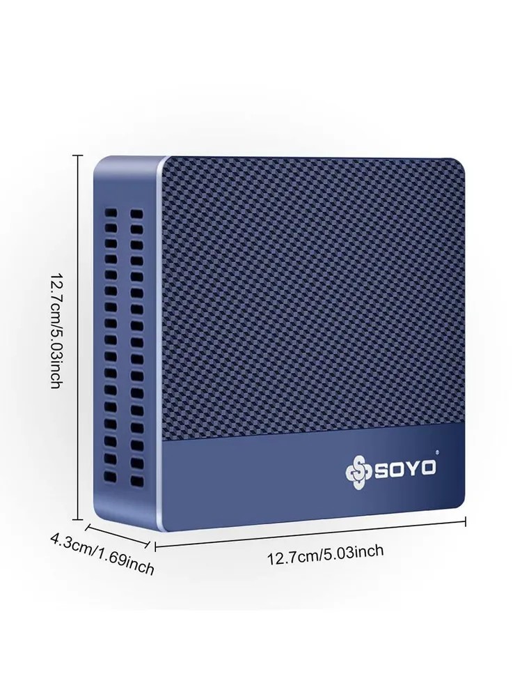 картинка Мини-ПК SOYO M4Plus Intel N150/  16 ГБ/  SSD 512 ГБ/  Intel UHD Graphics/  Windows 11 Pro, черный матовый от магазина КомпьютерЦентр