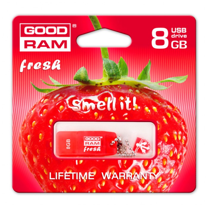 картинка Флешка USB Goodram 8Gb Fresh Strawberry (PD8GH2GRFSR9) от магазина КомпьютерЦентр