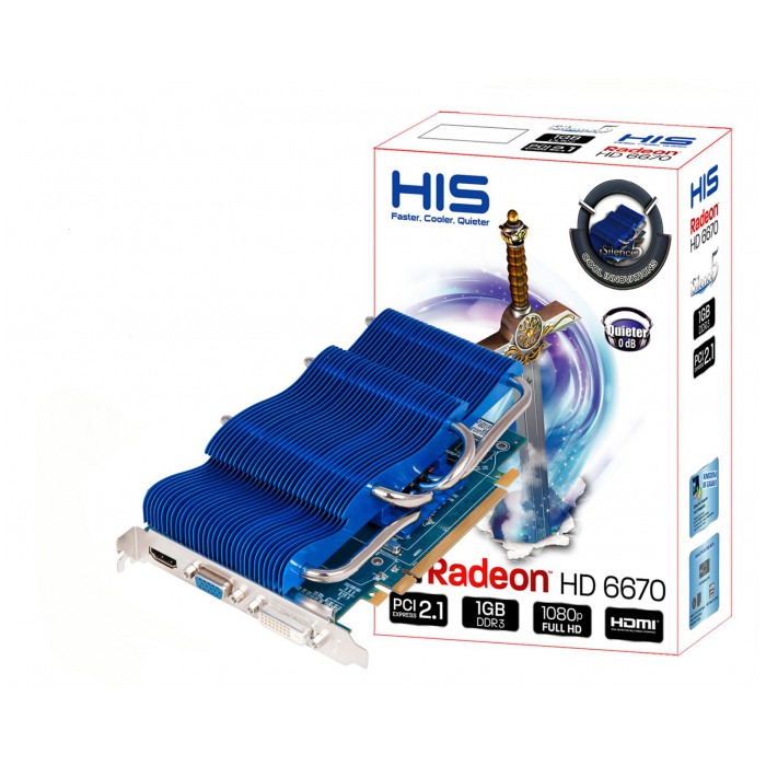 картинка Видеокарта HIS ATI HD6670 iSlice 5 1Gb DDR3 128-bit (H667PNS1G) от магазина КомпьютерЦентр